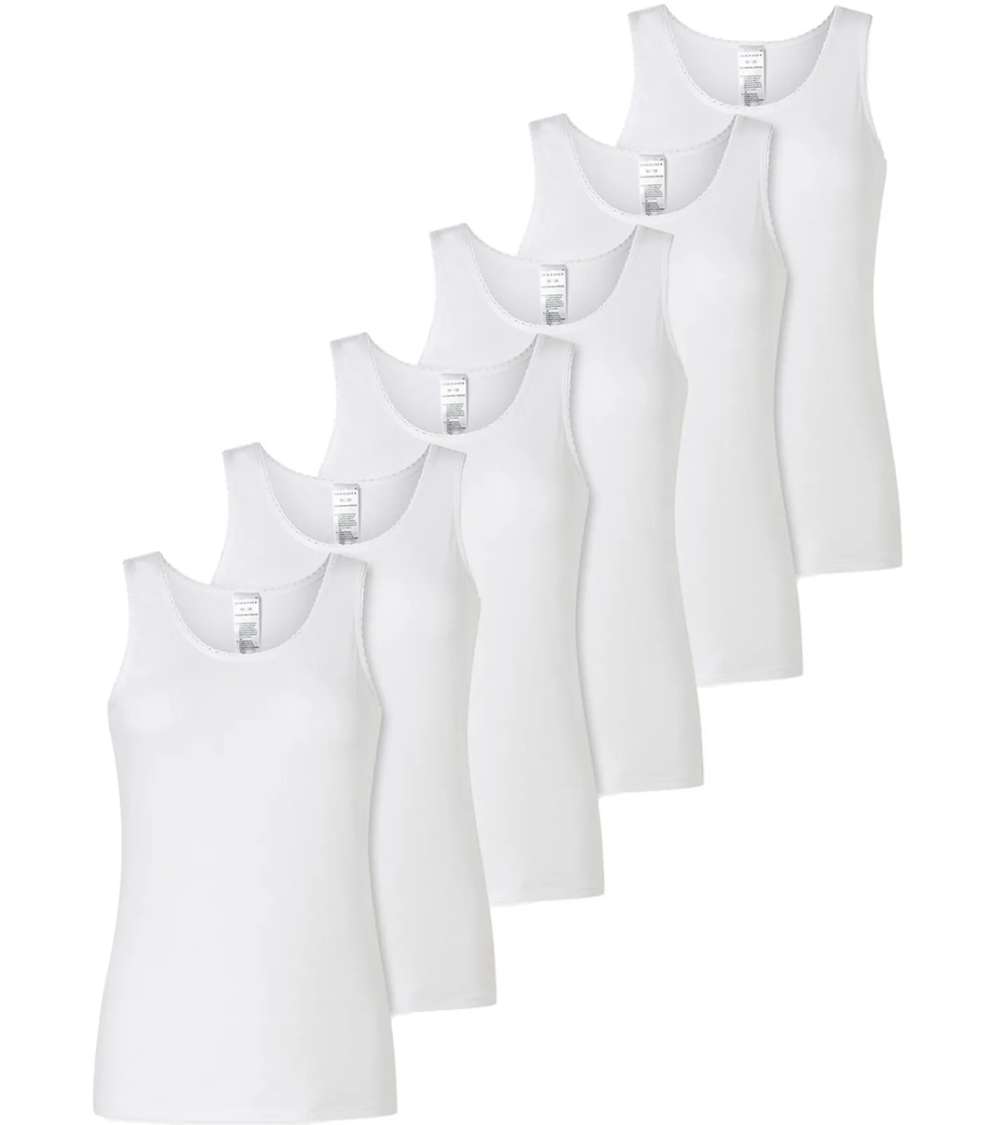 SCHIESSER 6 pack 95/5 Modern Cotton - onderhemd white Best
