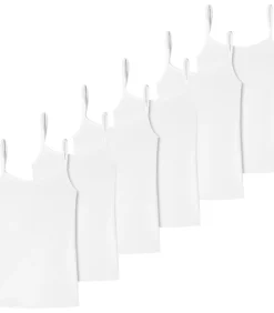 uncover by Schiesser 6 pack Cotton - spaghettitop white Best