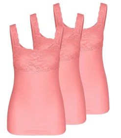 Nina from C. 3 pack Fine Cotton - onderhemd pink Outlet