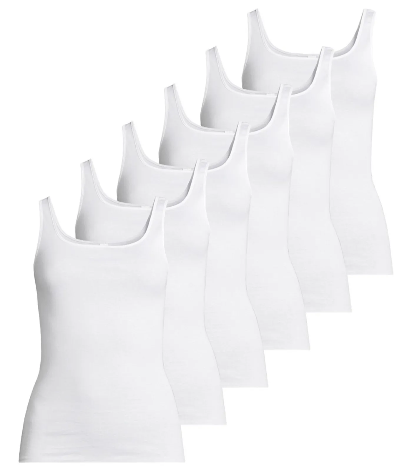 Nina from C. 6 pack Fine Cotton - onderhemd white Sale