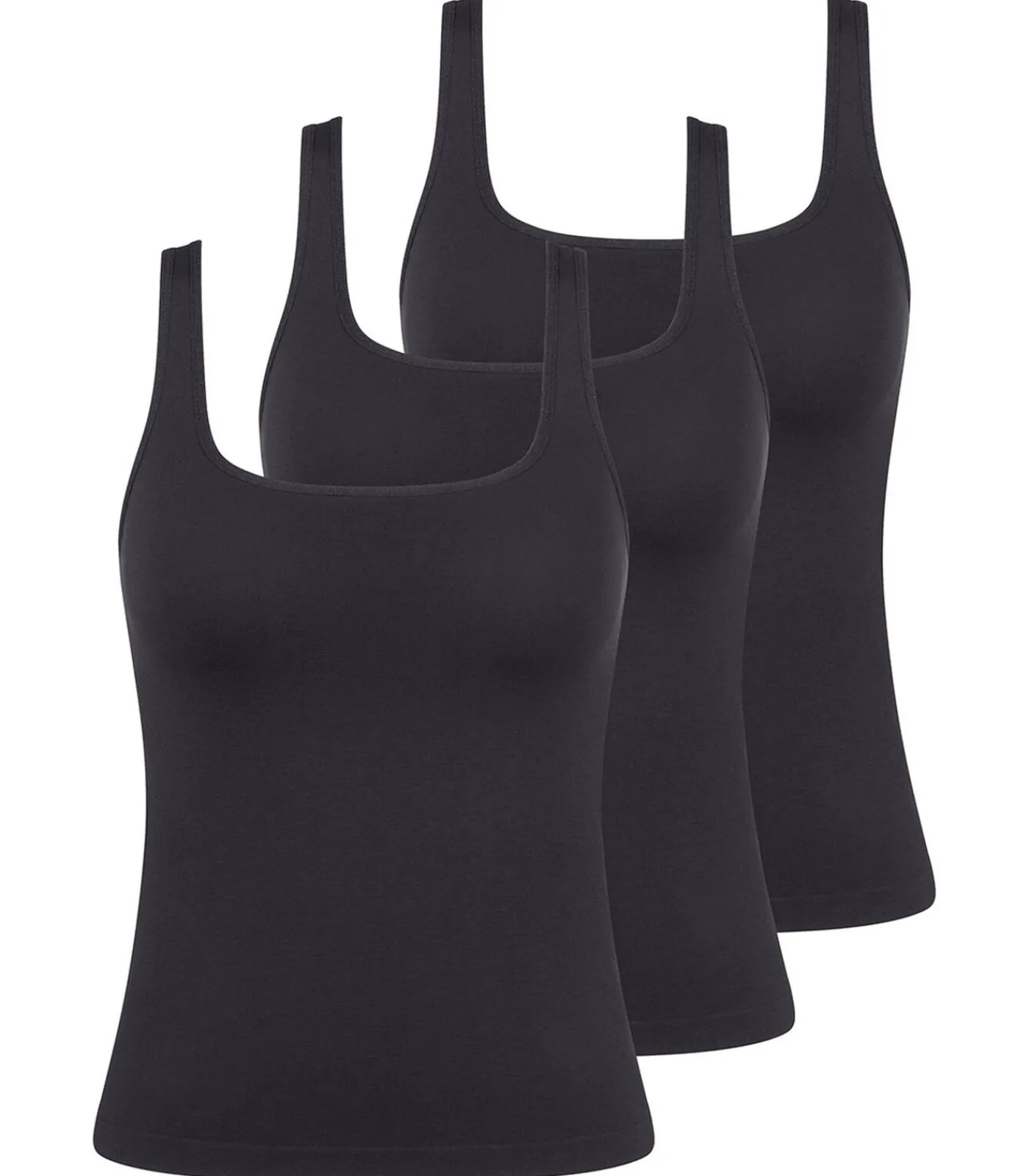 sloggi 3 pack GO Sense - onderhemd black New
