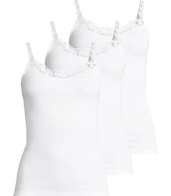 Speidel 3 pack Nadja - spaghettitop white Hot