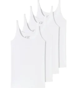 SCHIESSER 4 pack 95/5 organic cotton - onderhemd white