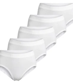 ESGE 5 pack Basic - à fines côtes - hipster slip white Best