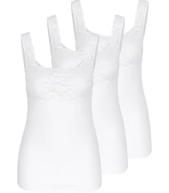Nina from C. 3 pack Fine Cotton - onderhemd white Outlet