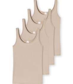SCHIESSER 4 pack Modal Essentials - onderhemd lightBeige