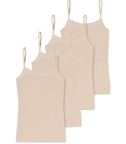 SCHIESSER 4 pack Modal Essentials - spaghettitopje lightBeige Clearance