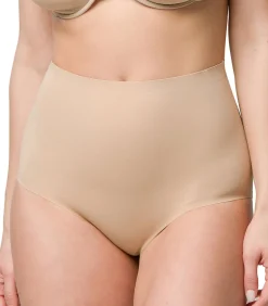 LUNA Afslankingsbroekje van microvezel met hoge taille 26 cm beige Discount