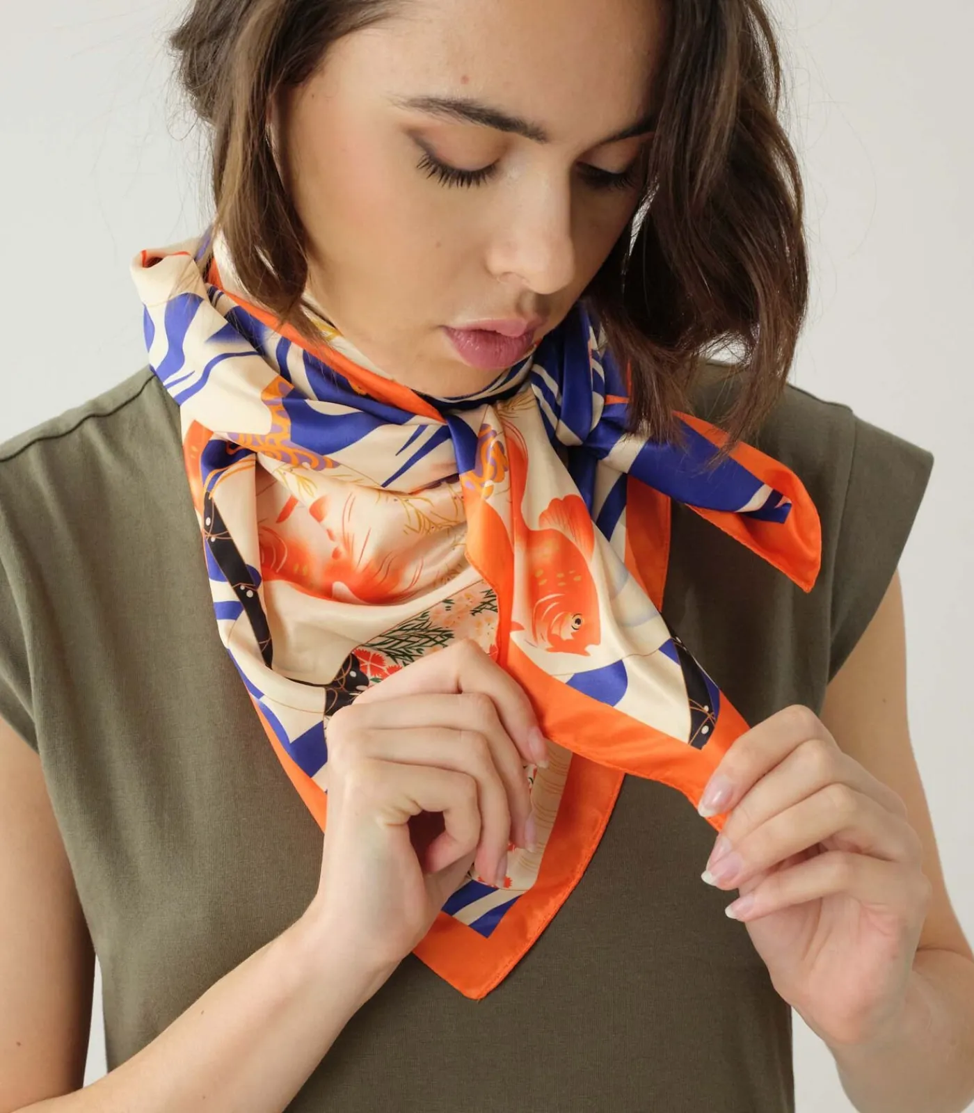 Deeluxe AIKA - Sjaal met patroon blue Outlet