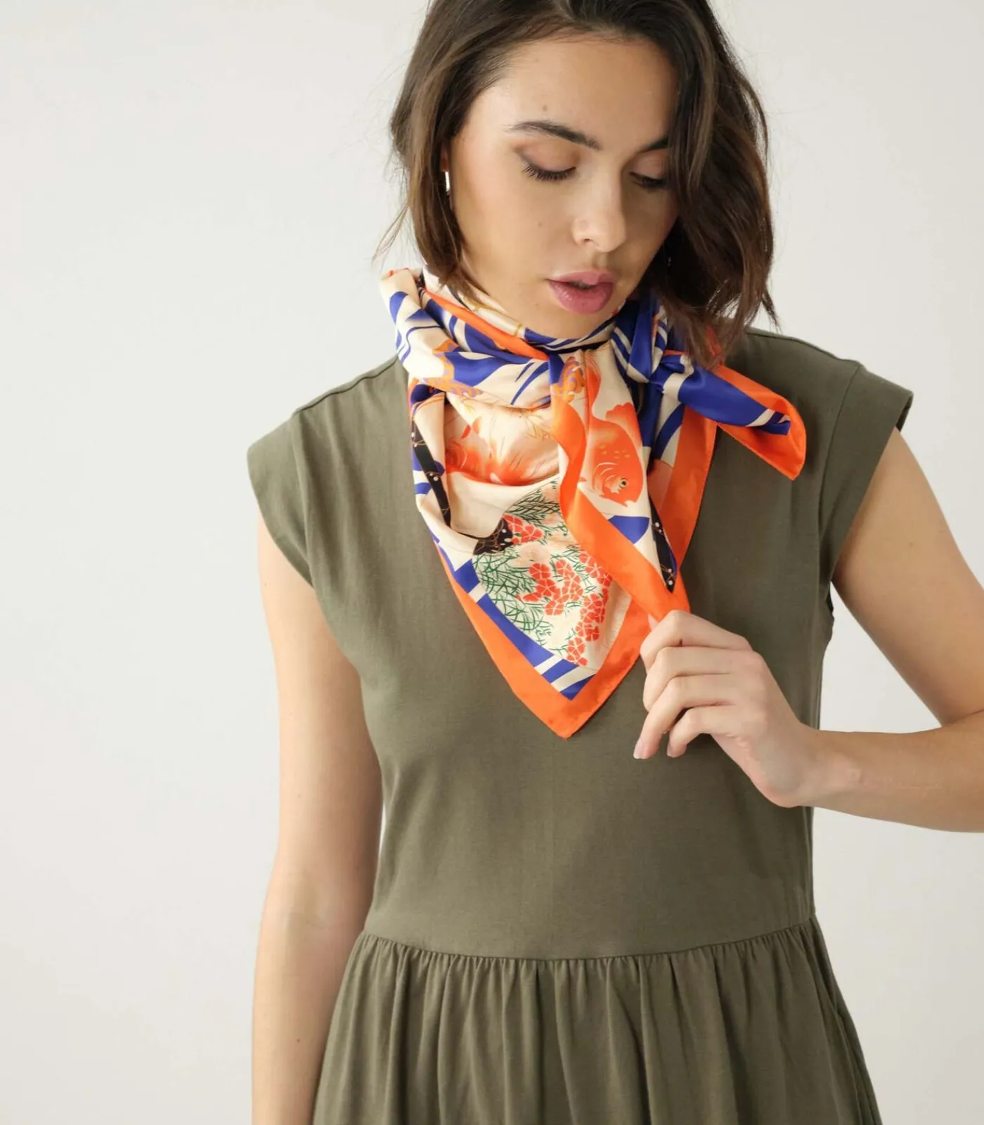 Deeluxe AIKA - Sjaal met patroon blue Outlet