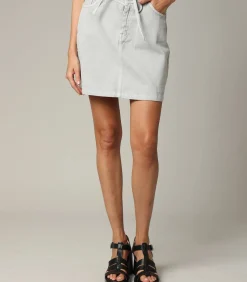 Deeluxe AITANA - Damesrok van 100% katoendenim gray New