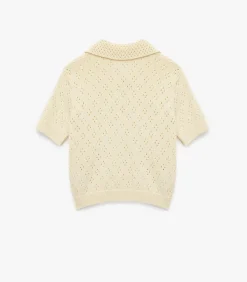 Koton Ajourtrui Korte Mouwen Met Strik beige