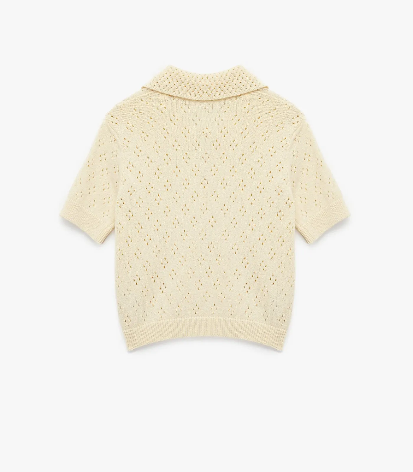 Koton Ajourtrui Korte Mouwen Met Strik beige