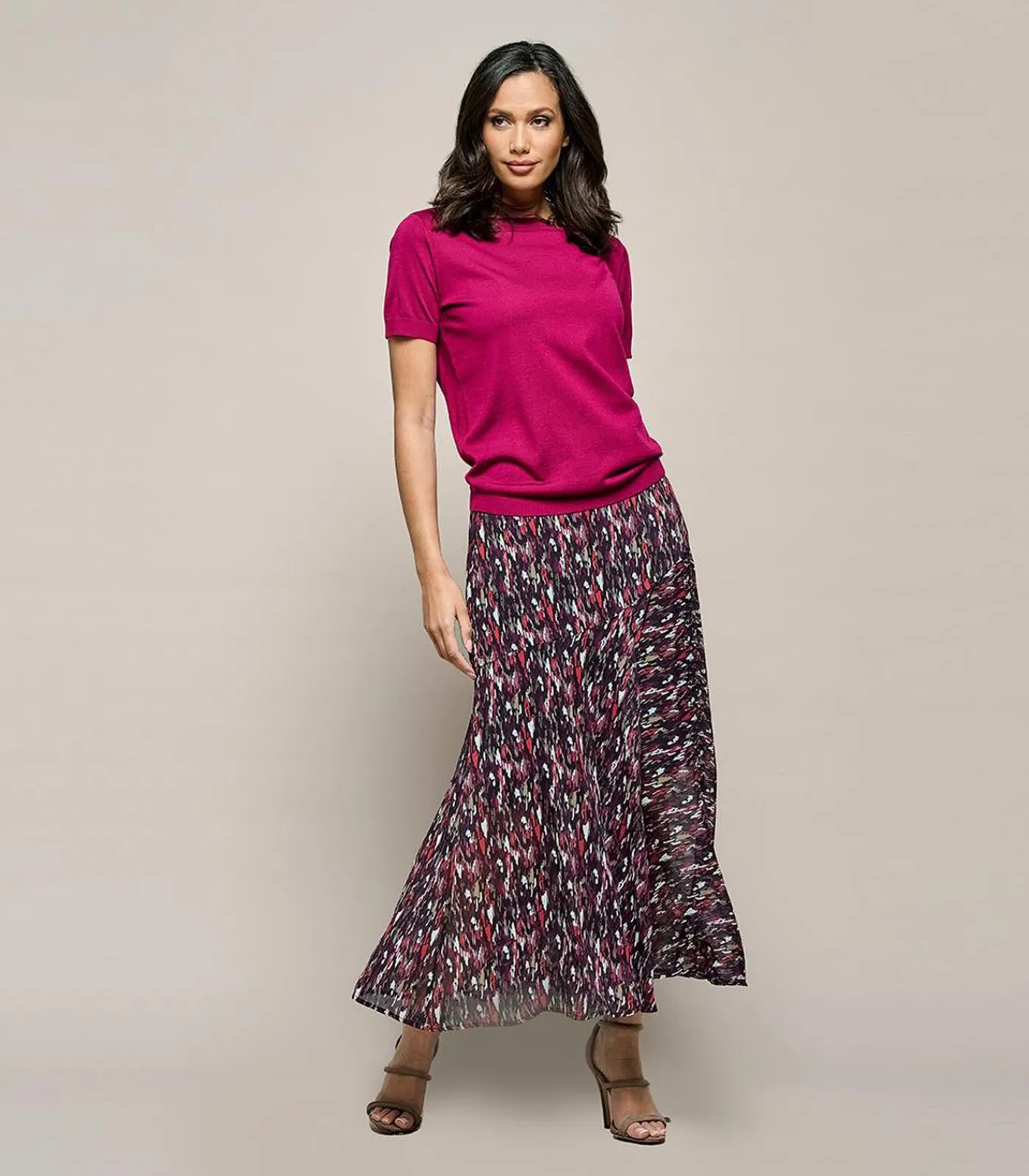 Mart Visser Amee Print Rok Taupe / Multi multicolor Best