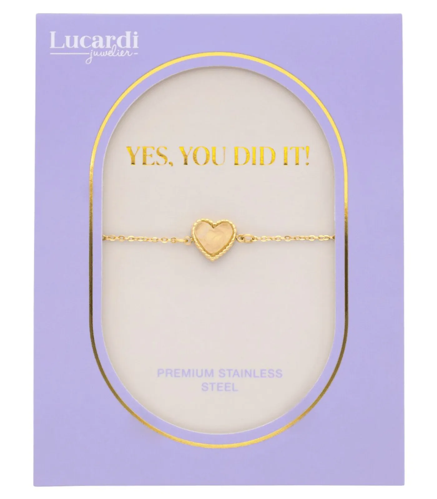 Lucardi Armband Staal gold Outlet