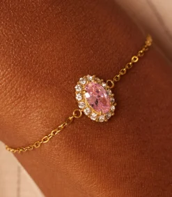 Lucardi Armband Staal pink Discount