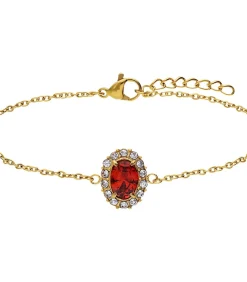 Lucardi Armband Staal red Outlet