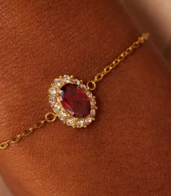 Lucardi Armband Staal red Outlet