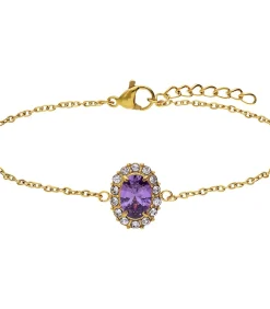 Lucardi Armband Staal purple Online