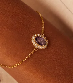 Lucardi Armband Staal purple Online