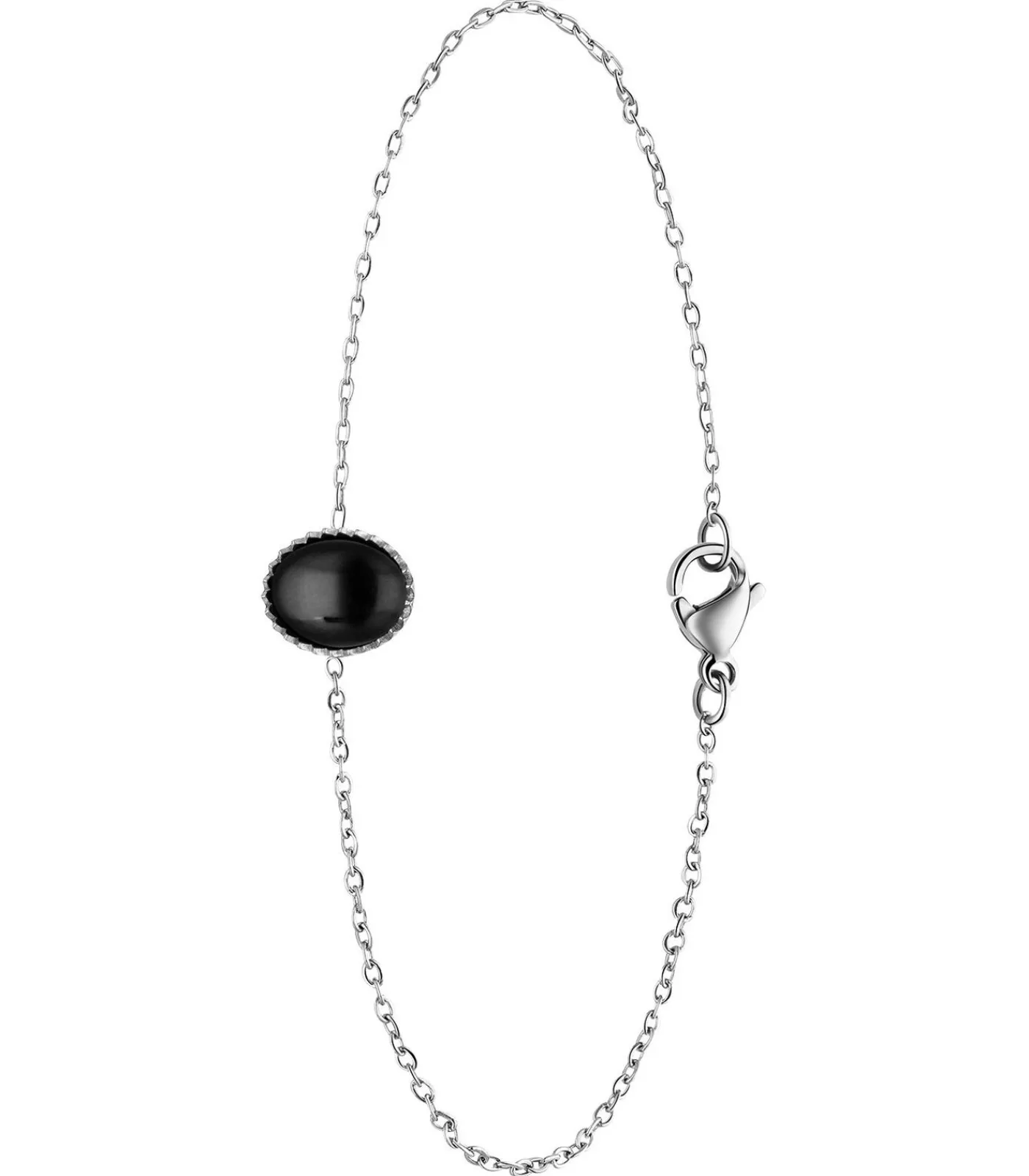 Lucardi Armband Staal 20 cm black/silver New