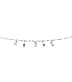 Lucardi Armband Staal 20 cm blue/silver Clearance