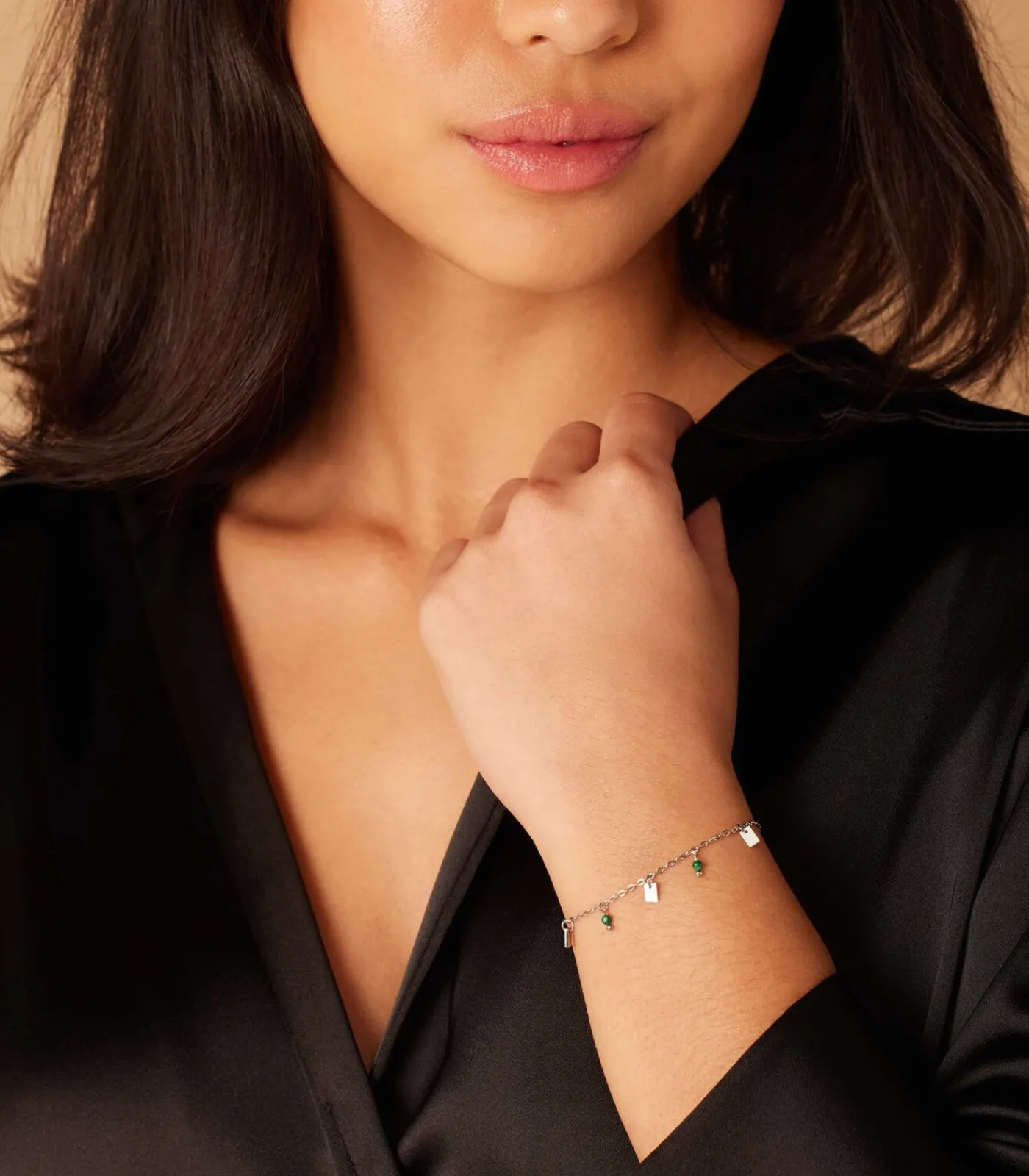 Lucardi Armband Staal 20 cm blue/silver Clearance