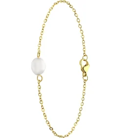 Lucardi Armband Staal 20 cm gold/pink Hot