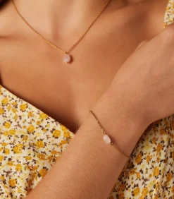 Lucardi Armband Staal 20 cm gold/pink Hot
