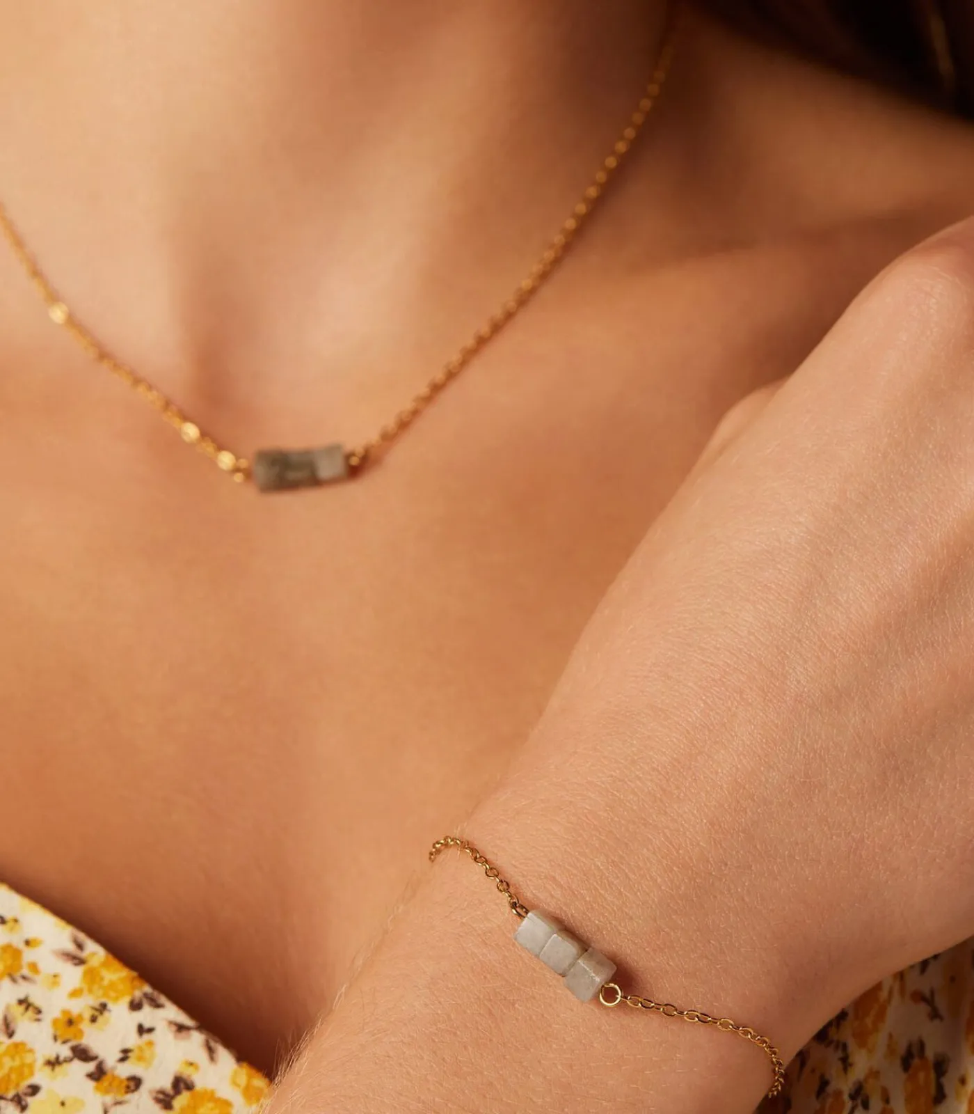 Lucardi Armband Staal 20 cm gold Outlet
