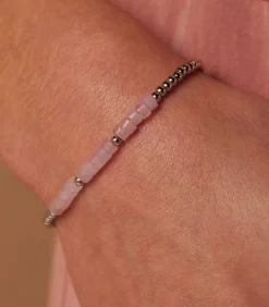 Lucardi Armband Staal 20 cm pink/silver Online