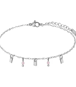 Lucardi Armband Staal 20 cm pink/silver Discount
