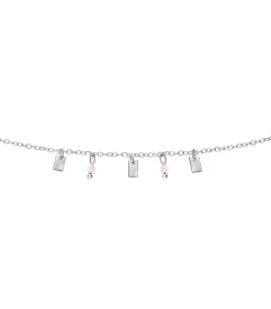 Lucardi Armband Staal 20 cm pink/silver Discount