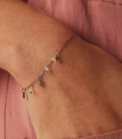 Lucardi Armband Staal 20 cm pink/silver Discount