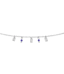 Lucardi Armband Staal 20 cm blue/silver Discount