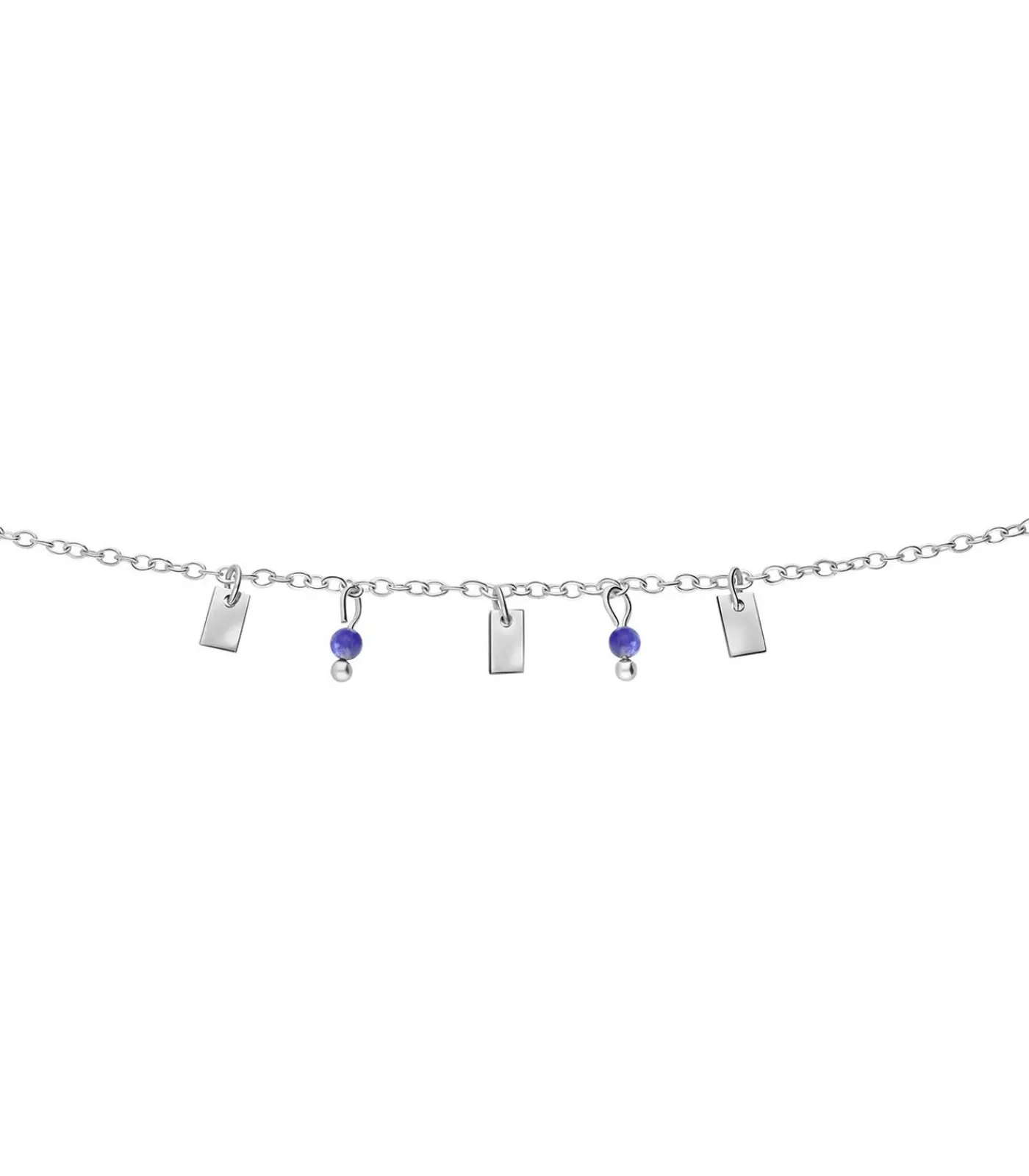 Lucardi Armband Staal 20 cm blue/silver Discount