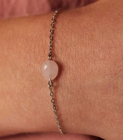 Lucardi Armband Staal 20 cm pink/silver Hot
