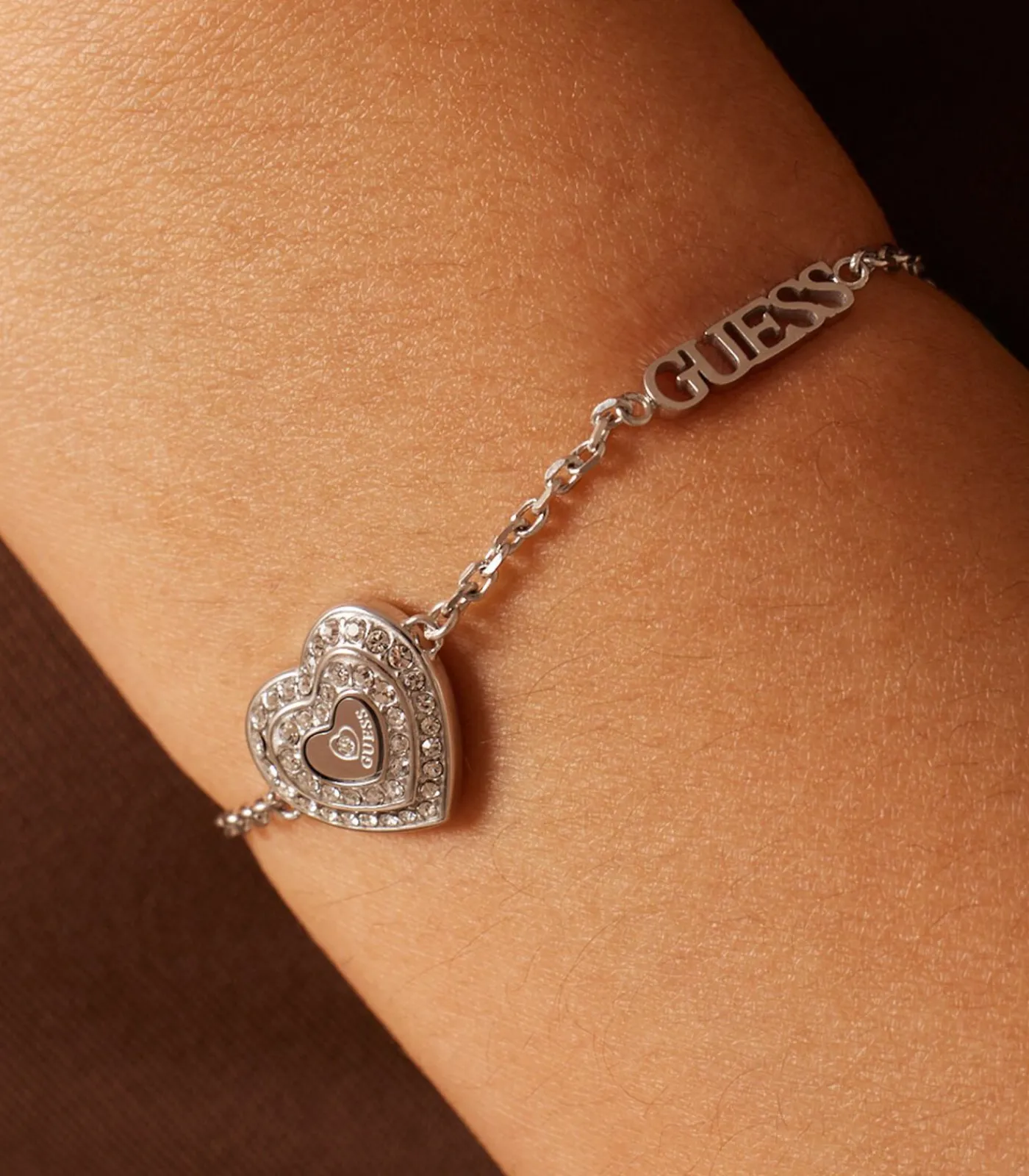 GUESS Armband Staal 19 cm - Goudkleurig silver Discount