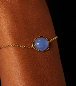 Lucardi Armband Staal 19 cm - Goudkleurig blue New
