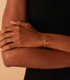 Lucardi Armband Staal 19 cm - Goudkleurig purple Best