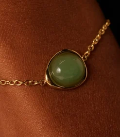Lucardi Armband Staal 19 cm - Goudkleurig green Outlet