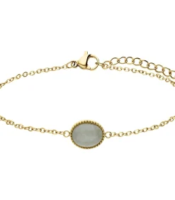 Lucardi Armband Staal 19 cm - Goudkleurig green Online