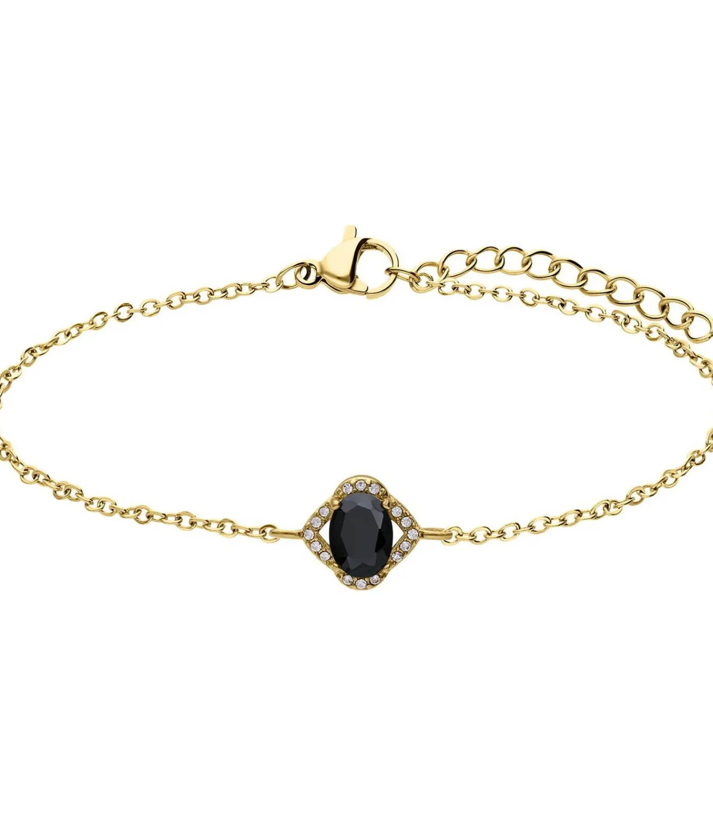 Lucardi Armband Staal 19 cm - Goudkleurig gold Hot