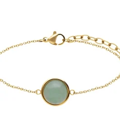 Lucardi Armband Staal 19 cm - Goudkleurig green Discount