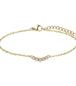 Lucardi Armband Staal 19 cm - Goudkleurig gold Discount