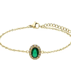 Lucardi Armband Staal 19 cm - Goudkleurig gold Discount