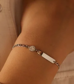 Lucardi Armband Staal 15 cm - Zilverkleurig silver Discount