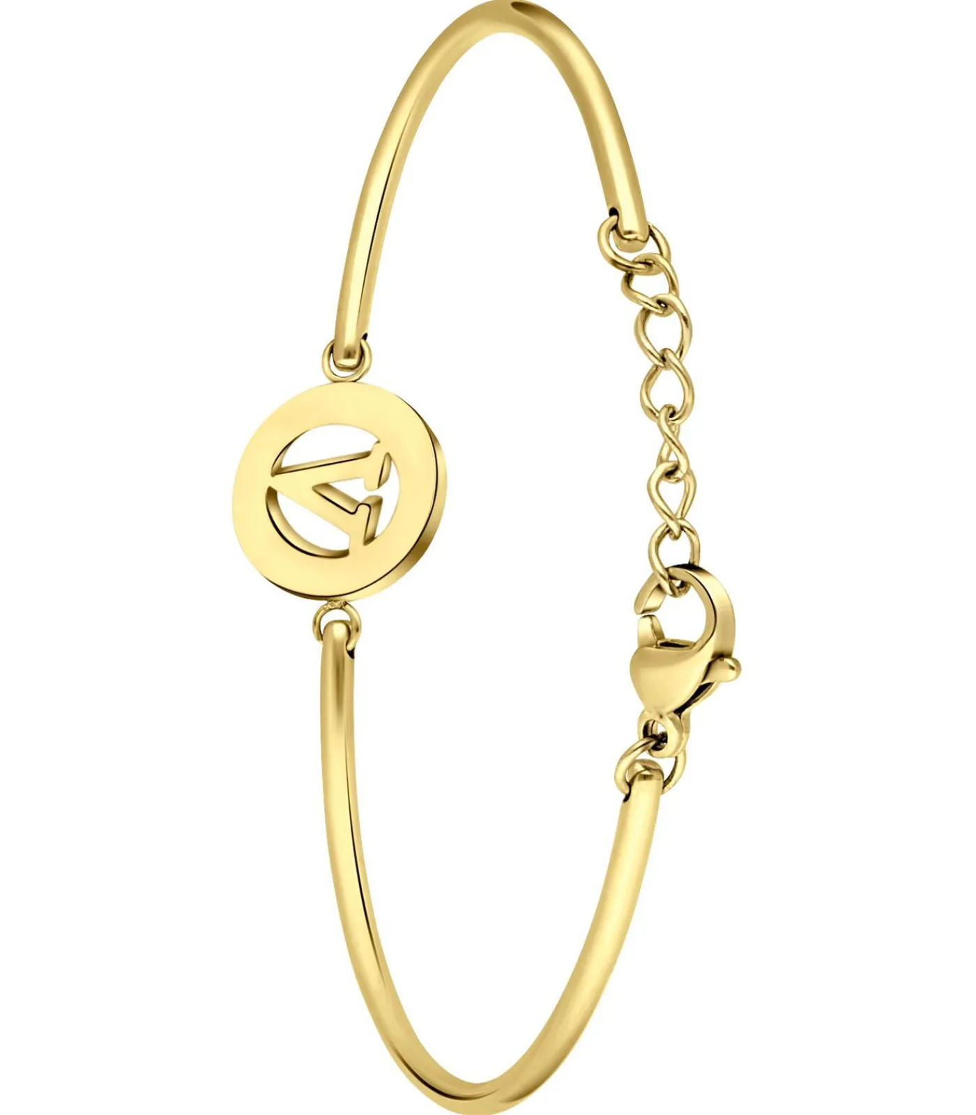Lucardi Armband Staal 20 cm - Zilverkleurig gold