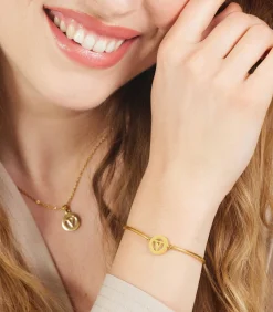Lucardi Armband Staal 20 cm - Zilverkleurig gold