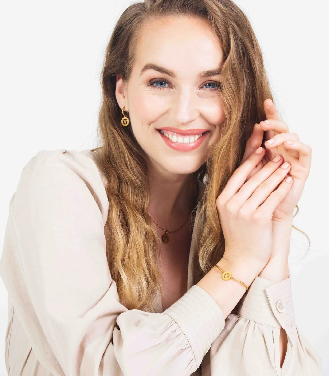 Lucardi Armband Staal 20 cm - Zilverkleurig gold